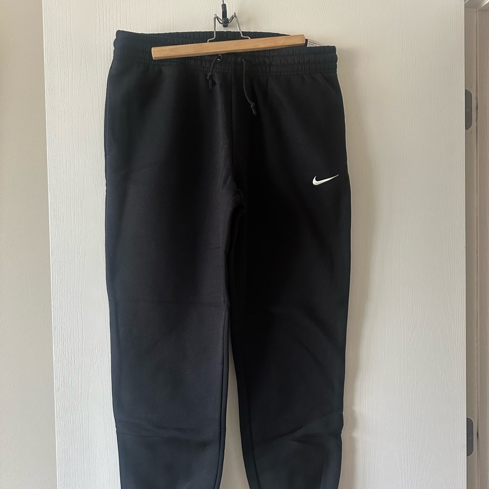 Nike Black Joggers with White Swoosh